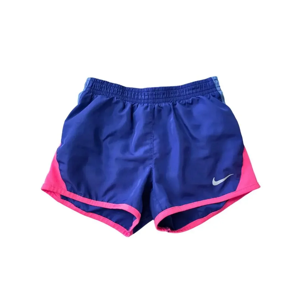 Nike Dri-fit Tempo Lined Running Shorts Indigo Pink Size 5